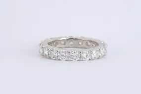 14k White Gold 2.70tcw Lab Grown Diamond Eternity Band Size 6.25 (4.25g.)