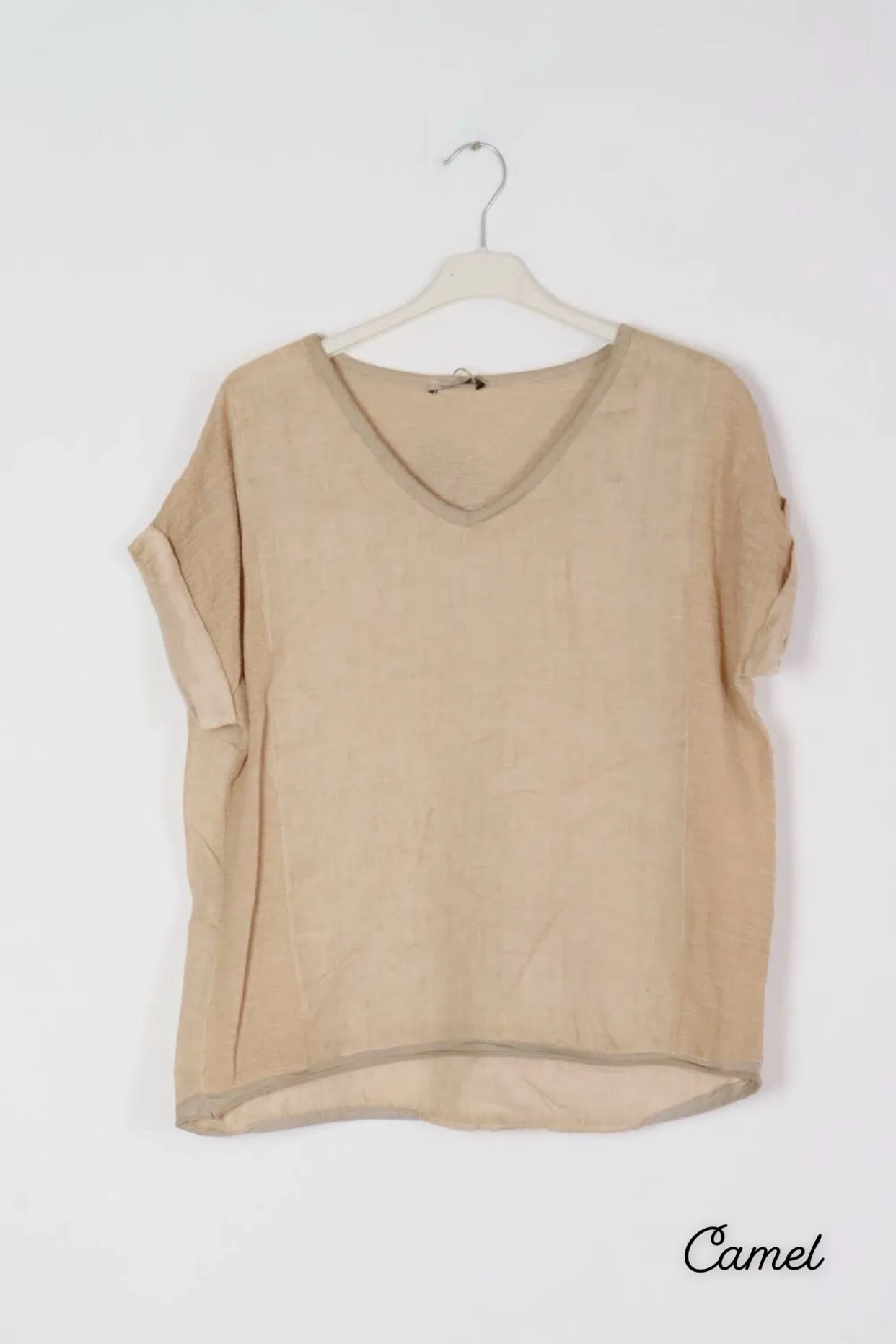 651 Textured Linen Gauze Top