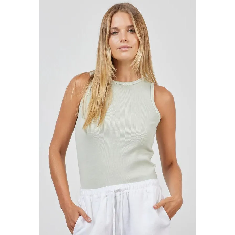 Academy Brand Women's Hi-Line Rib Tank - Sage Green