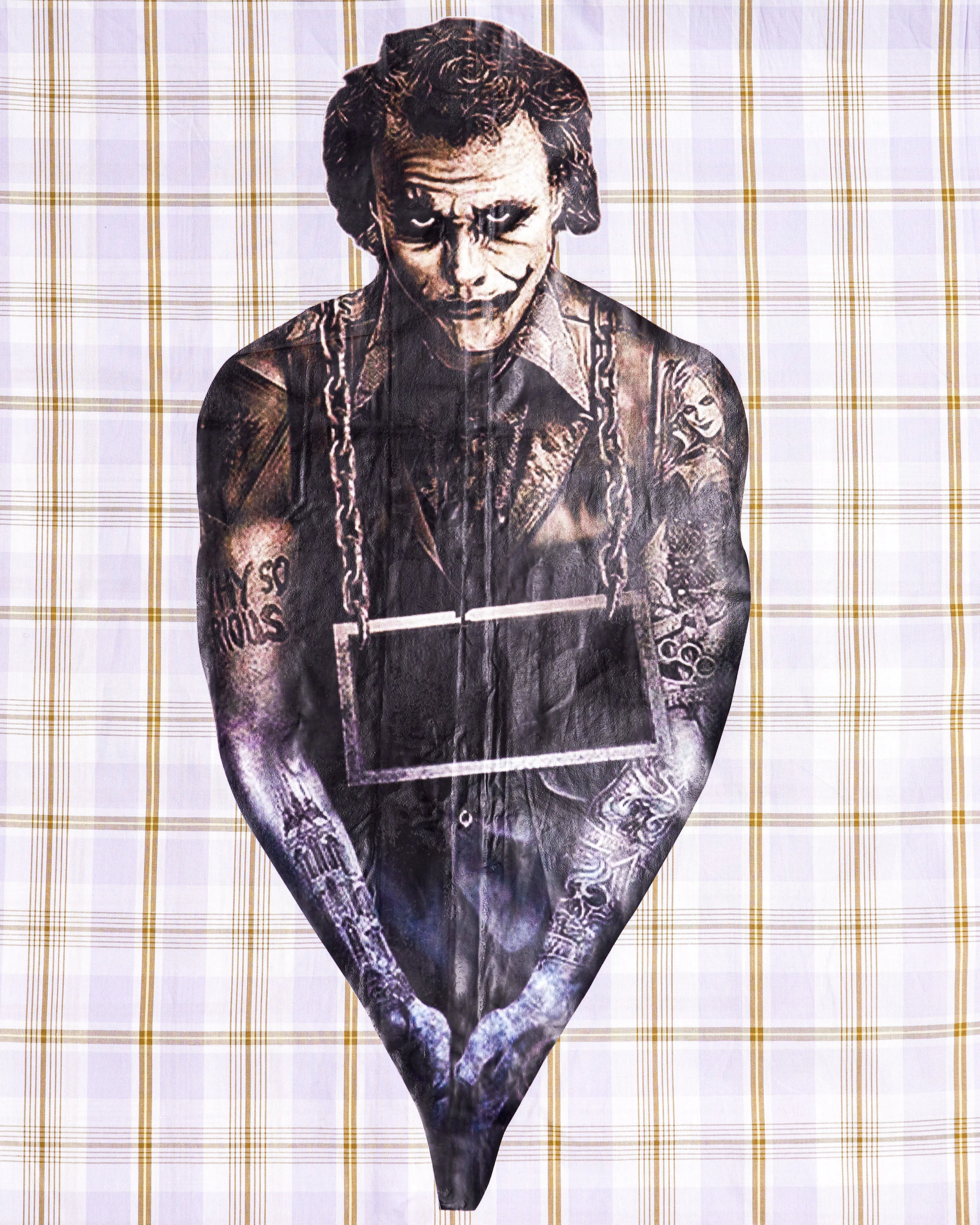 Amour purple and Leather Brown Checkered Joker Printed Premium Cotton Designer Shirt