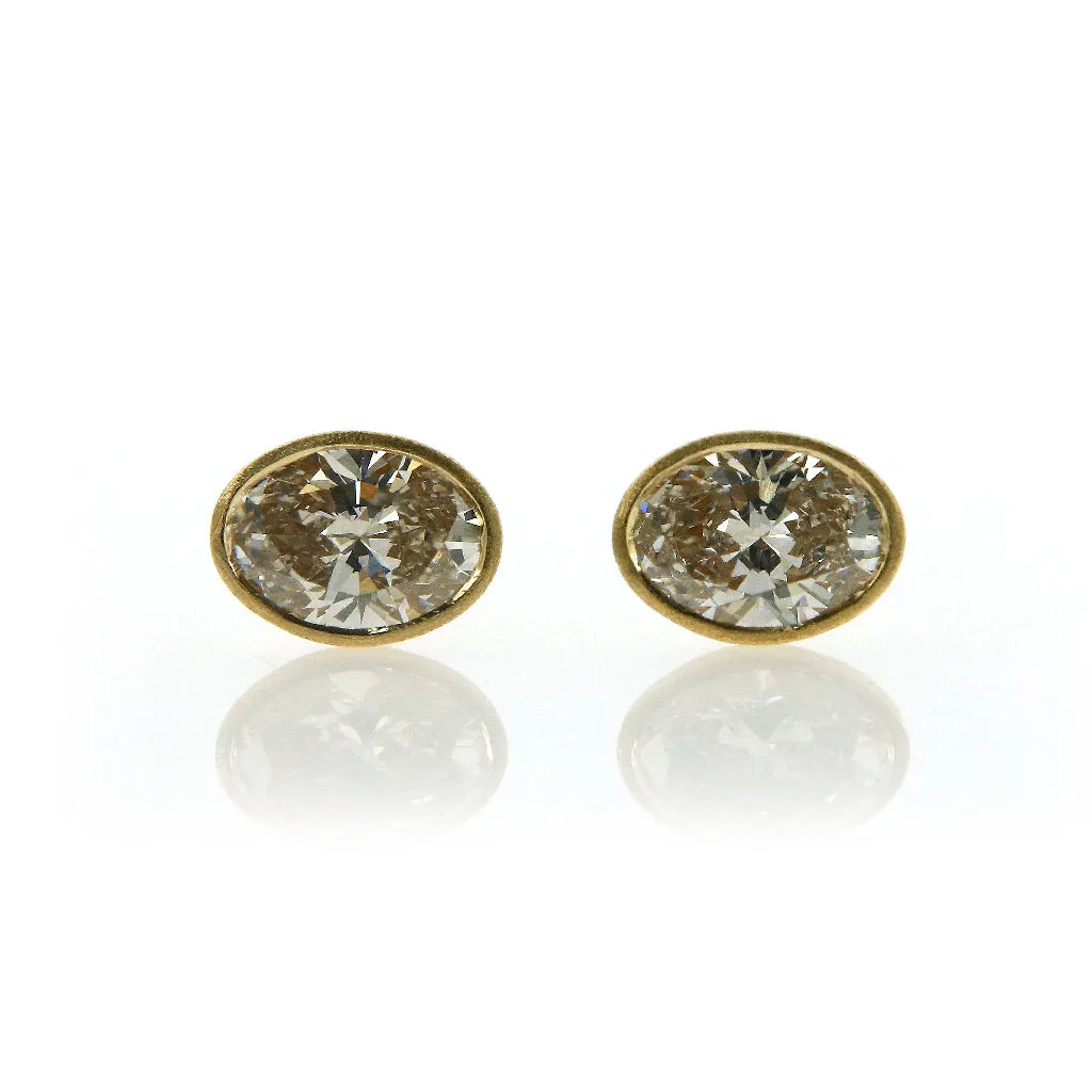 Api Sparkle Oval Studs