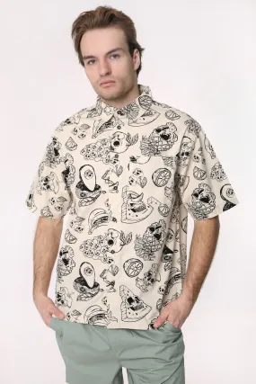 Arsenic Mens Printed Button-Up