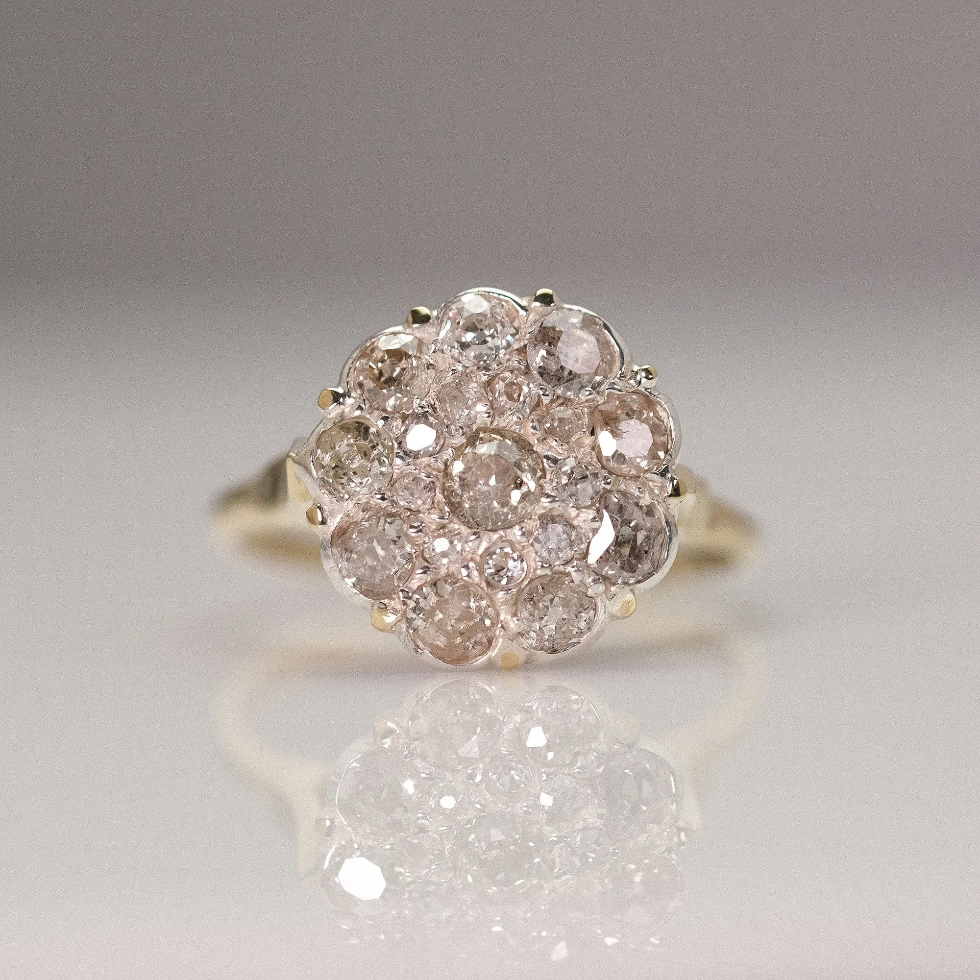 Art Deco Diamond Cluster Diamond Ring