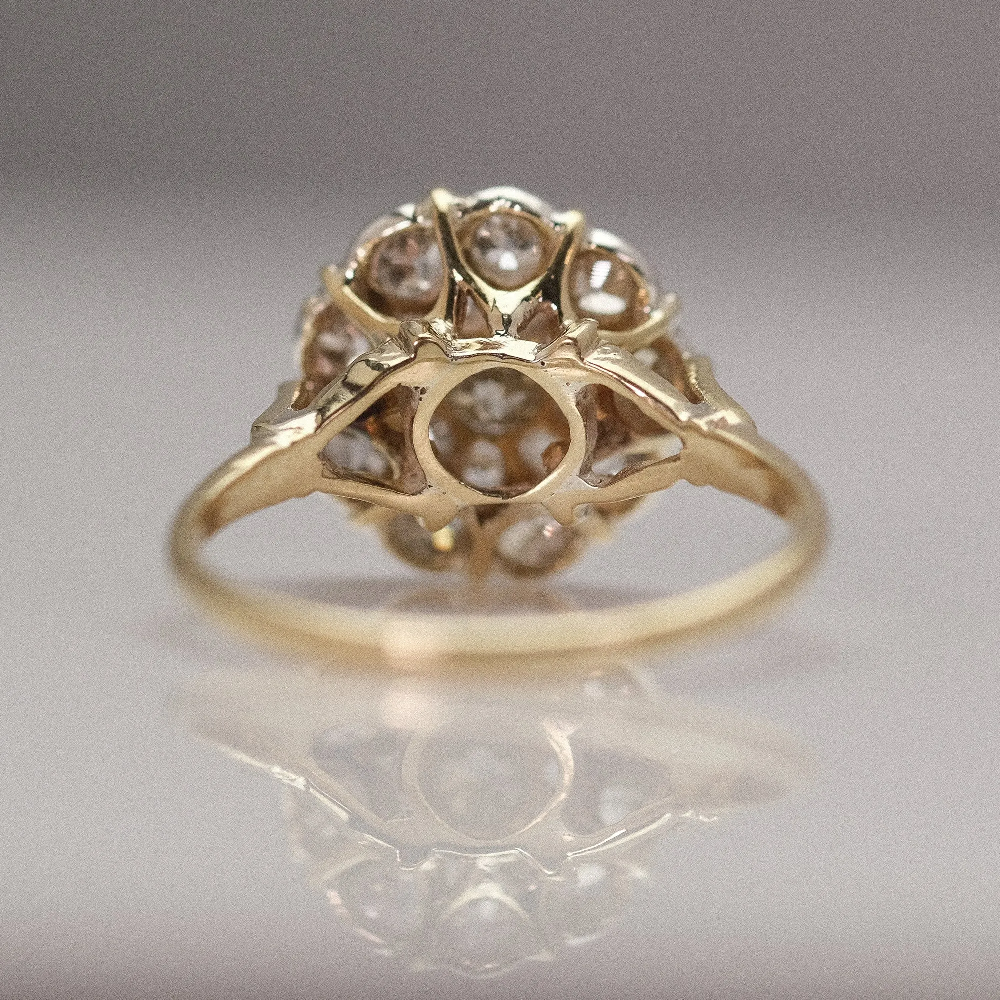 Art Deco Diamond Cluster Diamond Ring