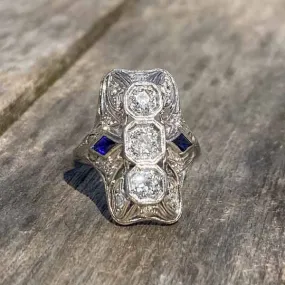 Art Deco Diamond Dinner Ring