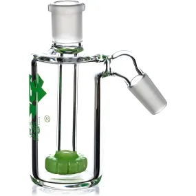 Ash Catcher w/ 14mm Joint, 45 Angle, Showerhead Perc, by Diamond Glass