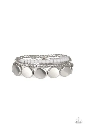 Beyond The Basics Silver Bracelet Set - Paparazzi Accessories