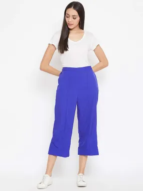 Blue Crepe Pants