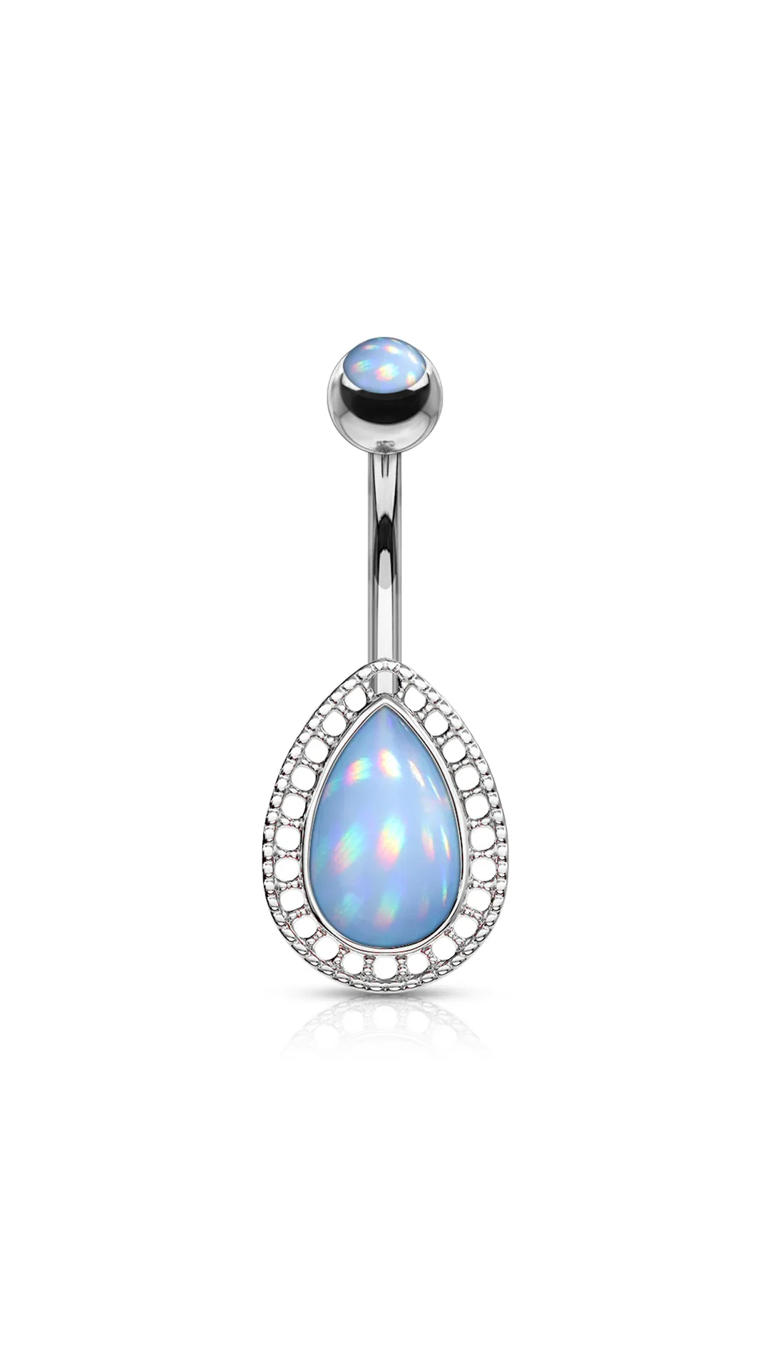 Blue Tear Belly Ring