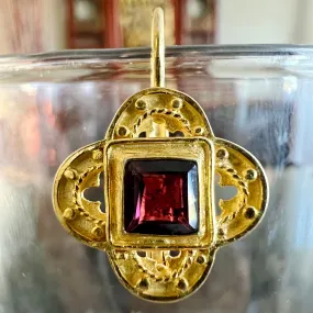 Byzantine Garnet Earrings