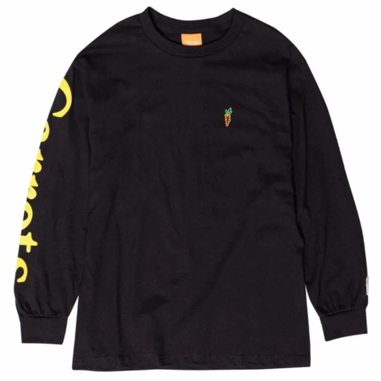 Carrots Wordmark Long Sleeve Shirt (Black)