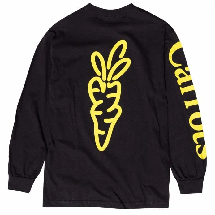 Carrots Wordmark Long Sleeve Shirt (Black)