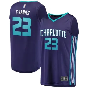 Charlotte Hornets Robert Franks Fanatics Branded Replica Fast Break Statement Jersey Kids - Purple | Ireland V3884H5