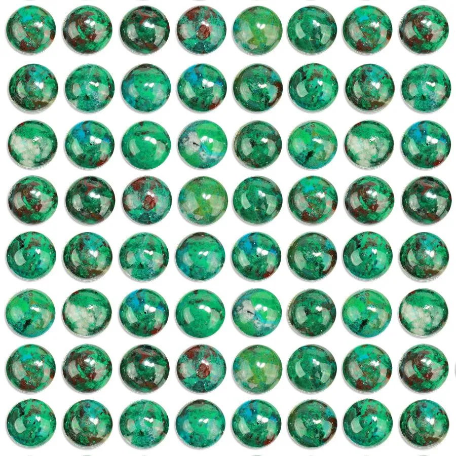 Chrysocolla 8mm Coin Cabochon - CLEARANCE