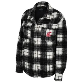 Colosseum Women's Black and White WSU Plaid Flannel