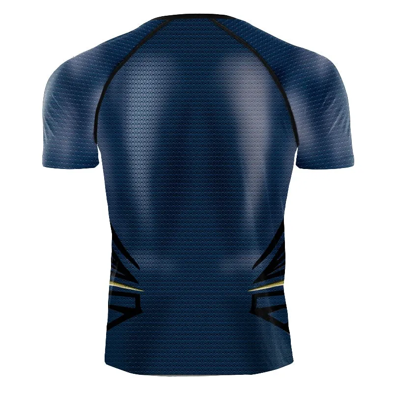 Dark SUPERMAN Short Sleeve Compression Shirt