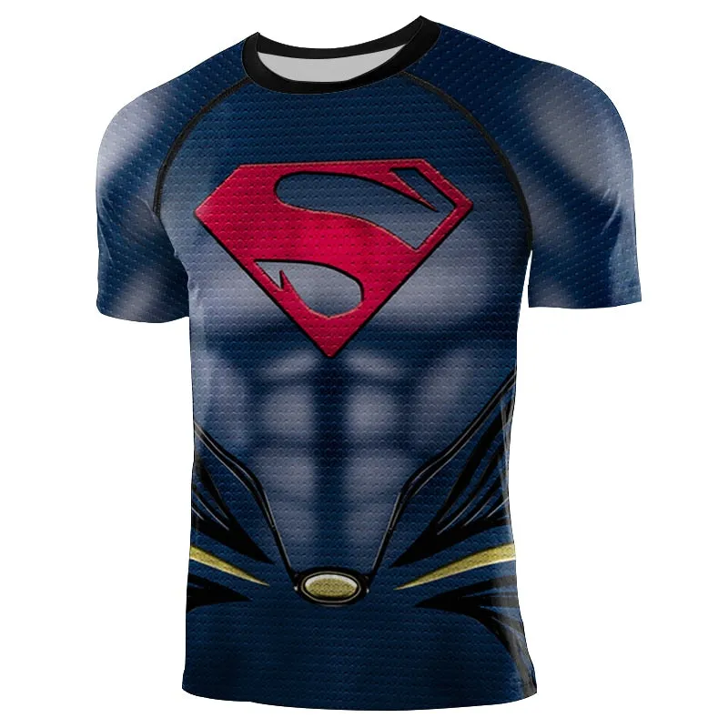 Dark SUPERMAN Short Sleeve Compression Shirt