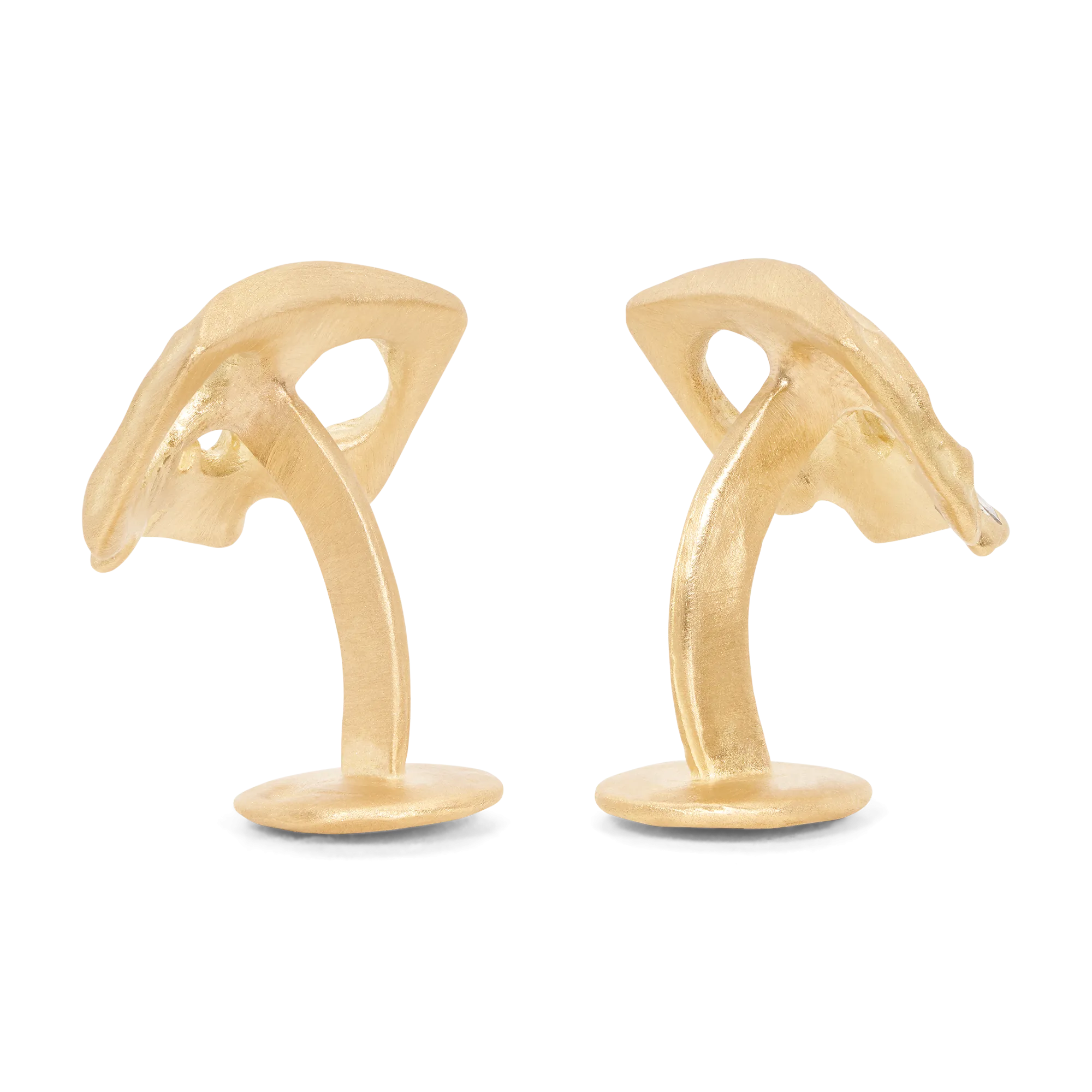 Diamond Snaggletooth Skull Cufflinks - 11684