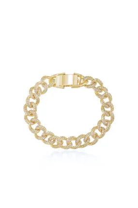 Embellished Pave Chain Bracelet