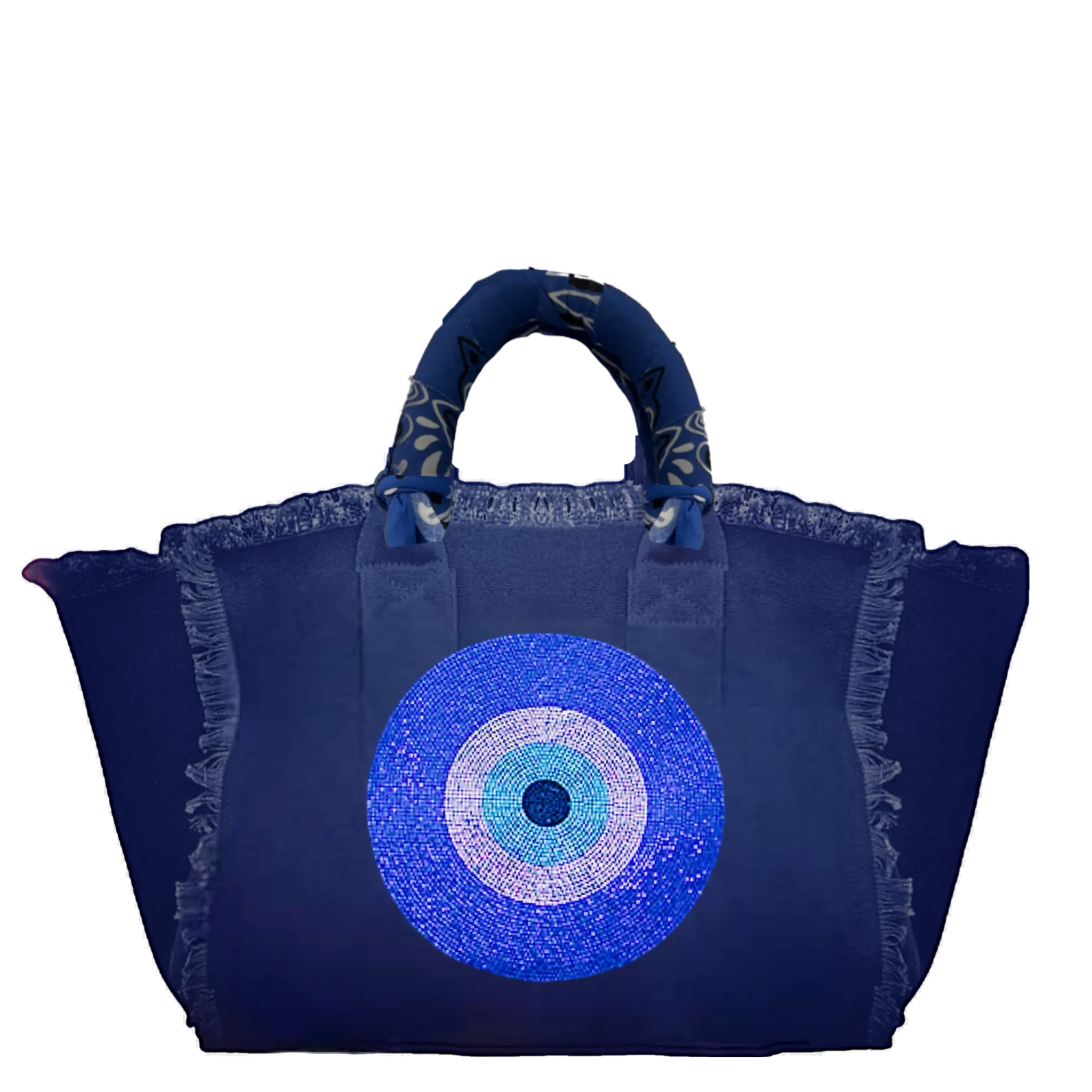 Evil Eye Fringe Canvas Bag