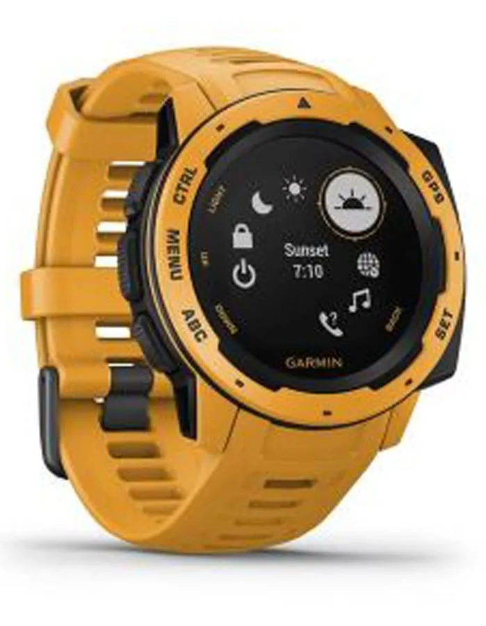 Garmin Instinct GPS Multipsort Watch - Sunburst -  Heart Rate Monitor - 100M