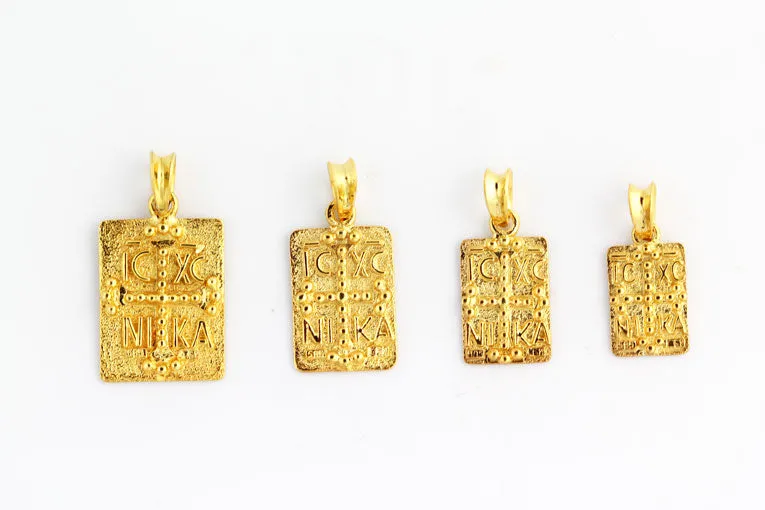 Konstantinato  Rectangular Gold Medallion