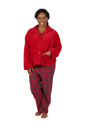 La Cera Plus Size Plush Bed Jacket