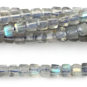 Labradorite 2mm Cube Table Cut AA Grade - 15-16 Inch