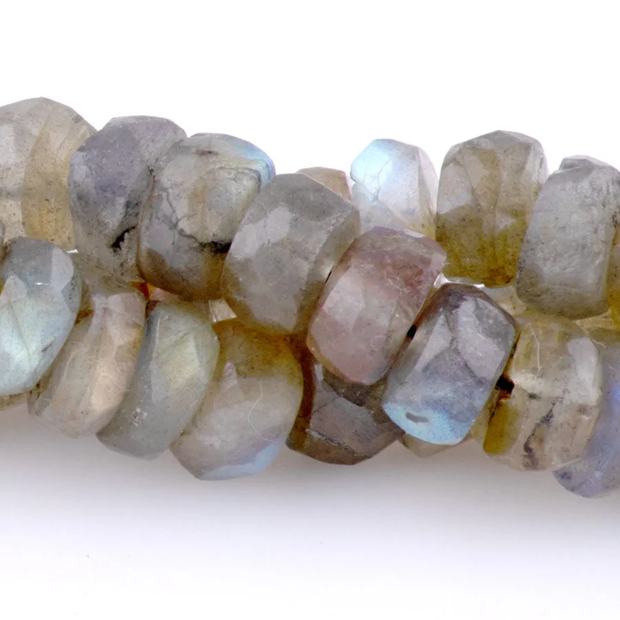 Labradorite 8mm Rondelle Faceted - 15-16 Inch