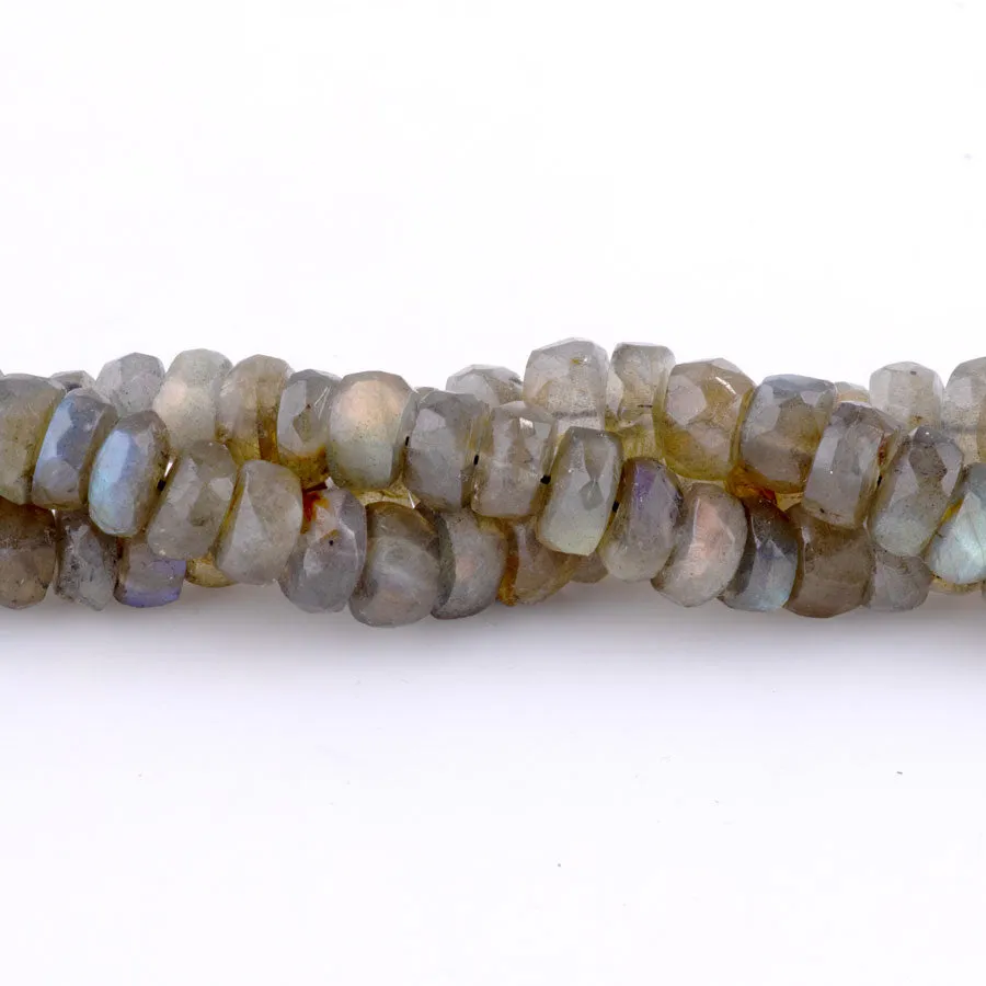 Labradorite 8mm Rondelle Faceted - 15-16 Inch