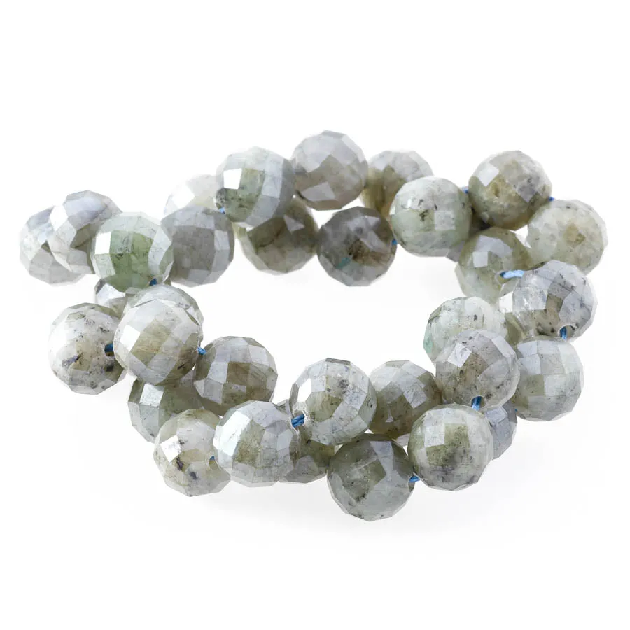 Labradorite Plated 10mm Round Faceted - 15-16 Inch