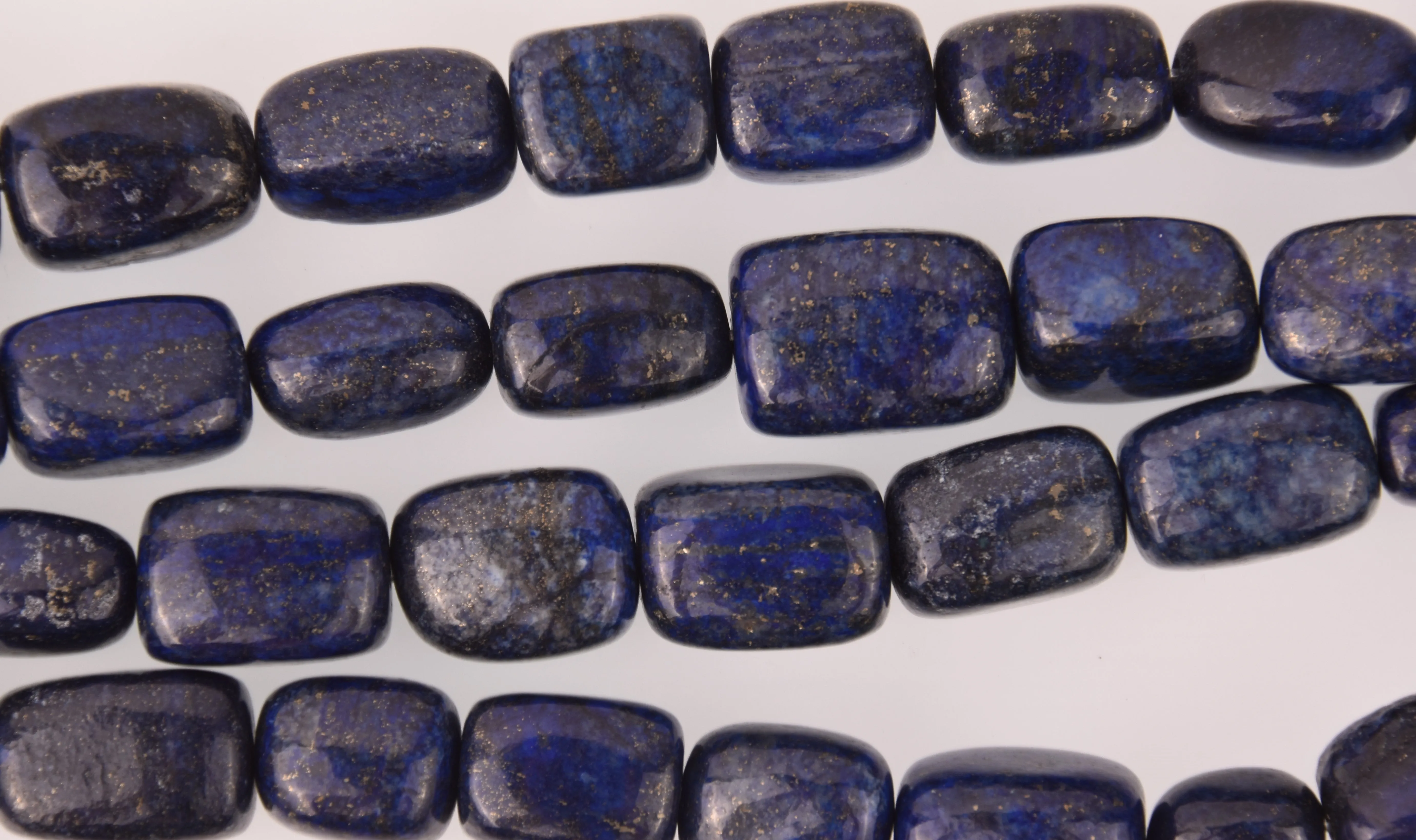 Lapis Lazuli Half Strand, Unique Shape Blue Gemstone Beads, 8 long gem0845