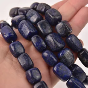 Lapis Lazuli Half Strand, Unique Shape Blue Gemstone Beads, 8 long gem0845