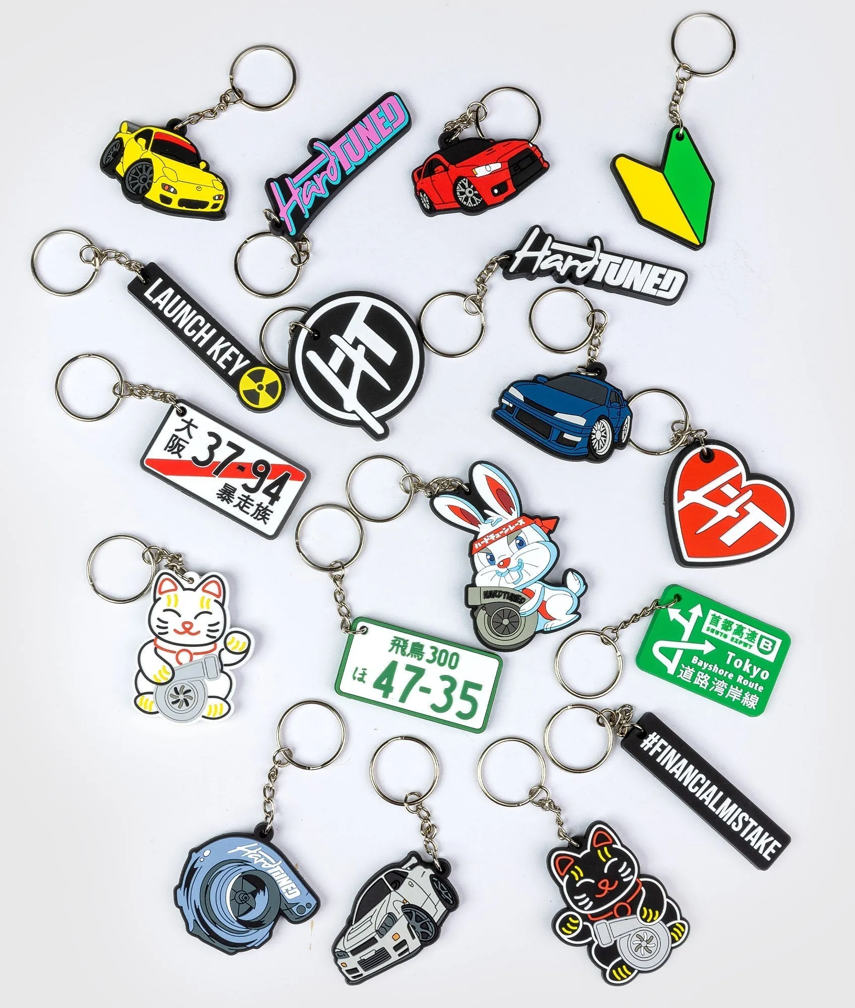 License Plate Rubber Key Ring