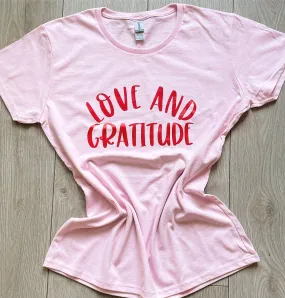 Love and gratitude tee - printed items