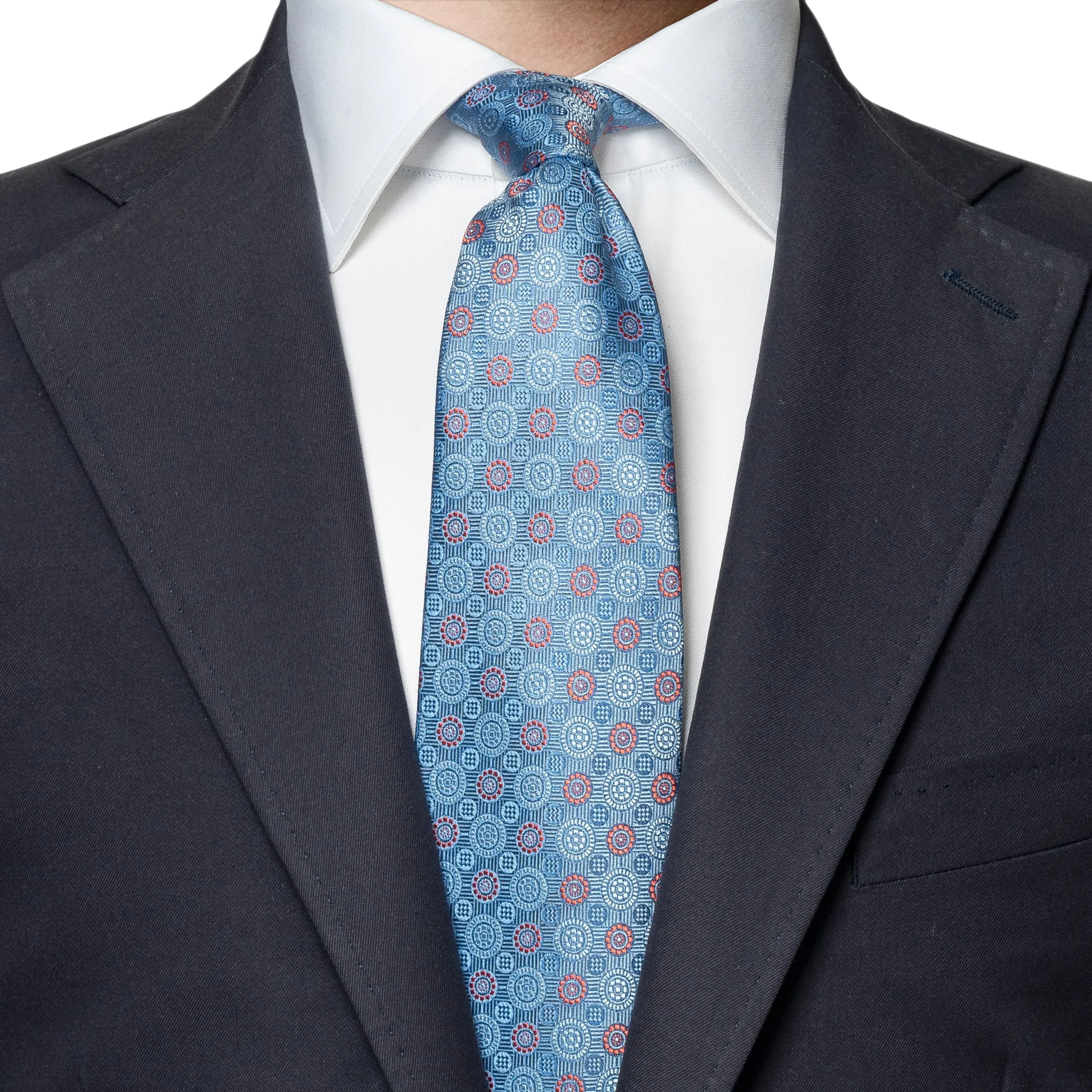 Medallion Pattern Silk Jacquard Tie