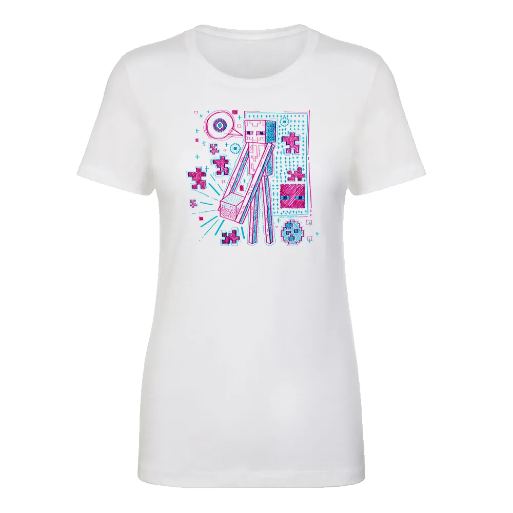 Minecraft Acid Sketch Enderman Women's Short Sleeve T-Shirt