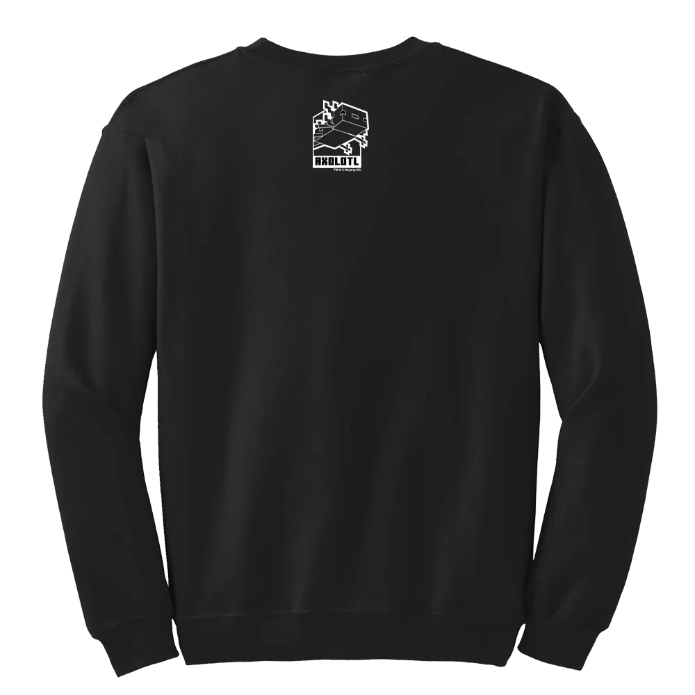 Minecraft Axolotl Outline Crewneck Sweatshirt