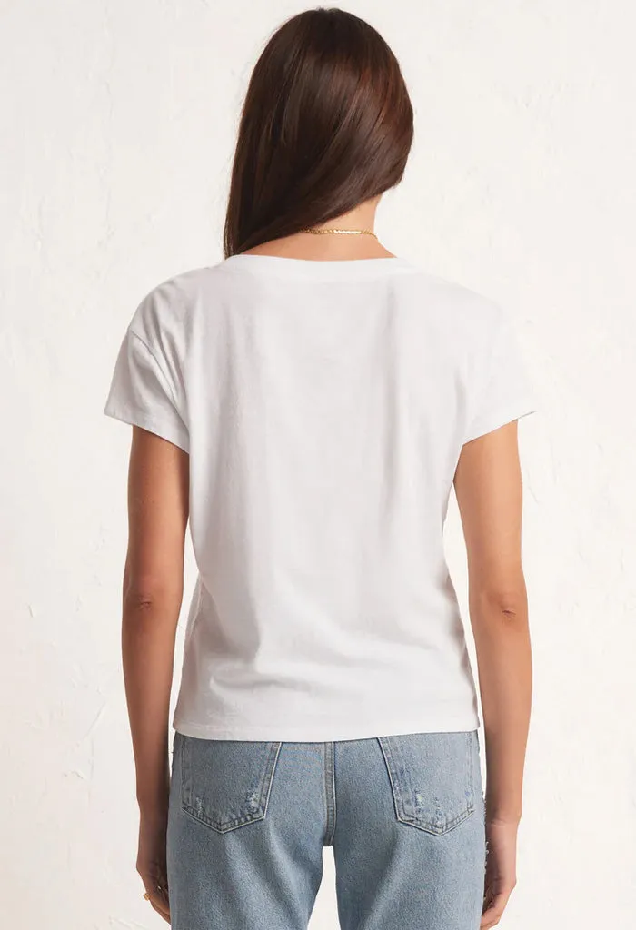 Modern V-Neck Tee-White