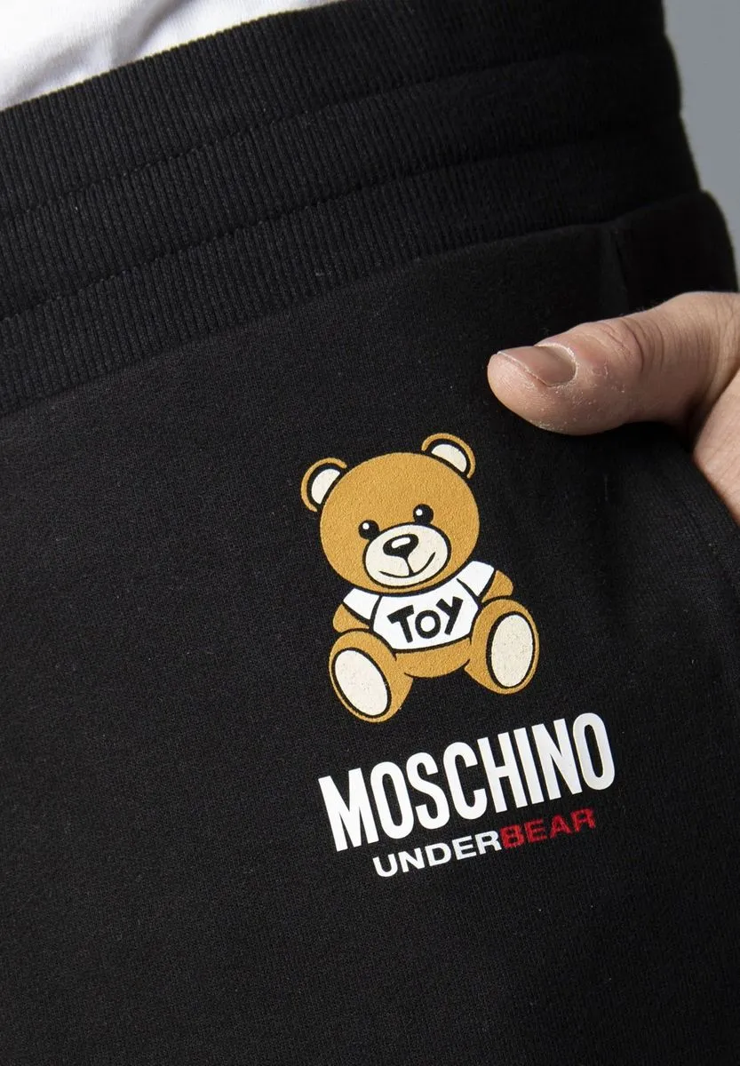 Moschino Shorts Teddy Bear Logo Piccolo Orsacchiotto Nero