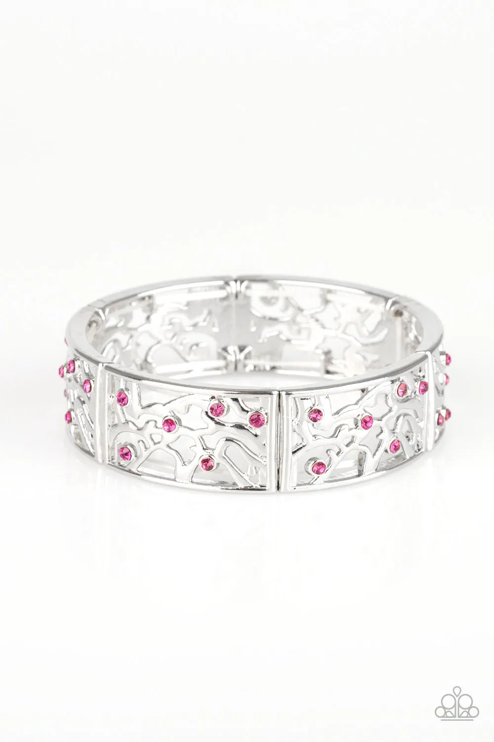 Paparazzi Accessories - Yours and VINE #B399 Drawer 1/2 - Pink Bracelet