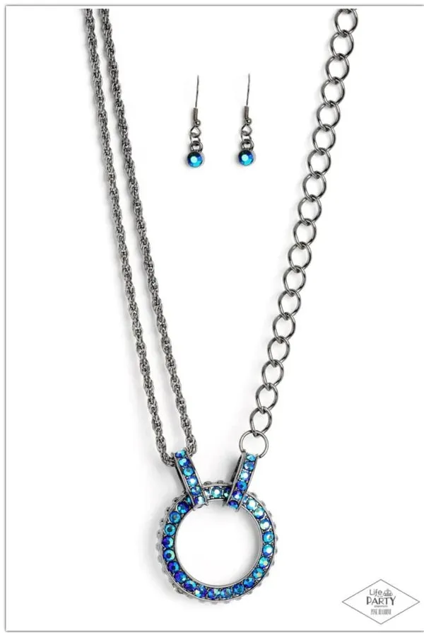 Paparazzi Razzle Dazzle Blue Necklace & Earring Set