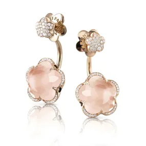 Pasquale Bruni - Bon Ton - Earrings with Rose Quartz and Diamonds, 18K Rose Gold