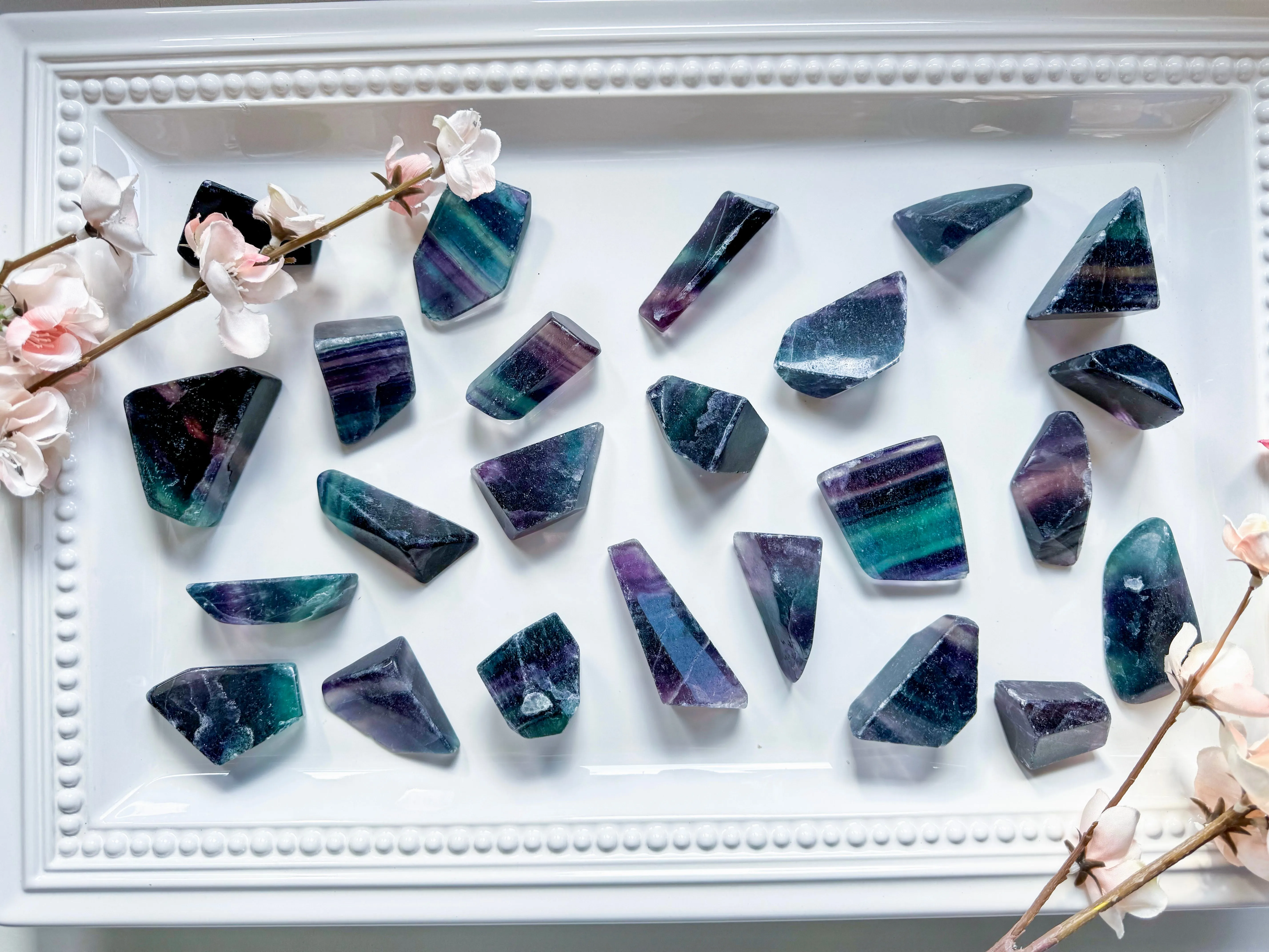 Rainbow Fluorite Pieces