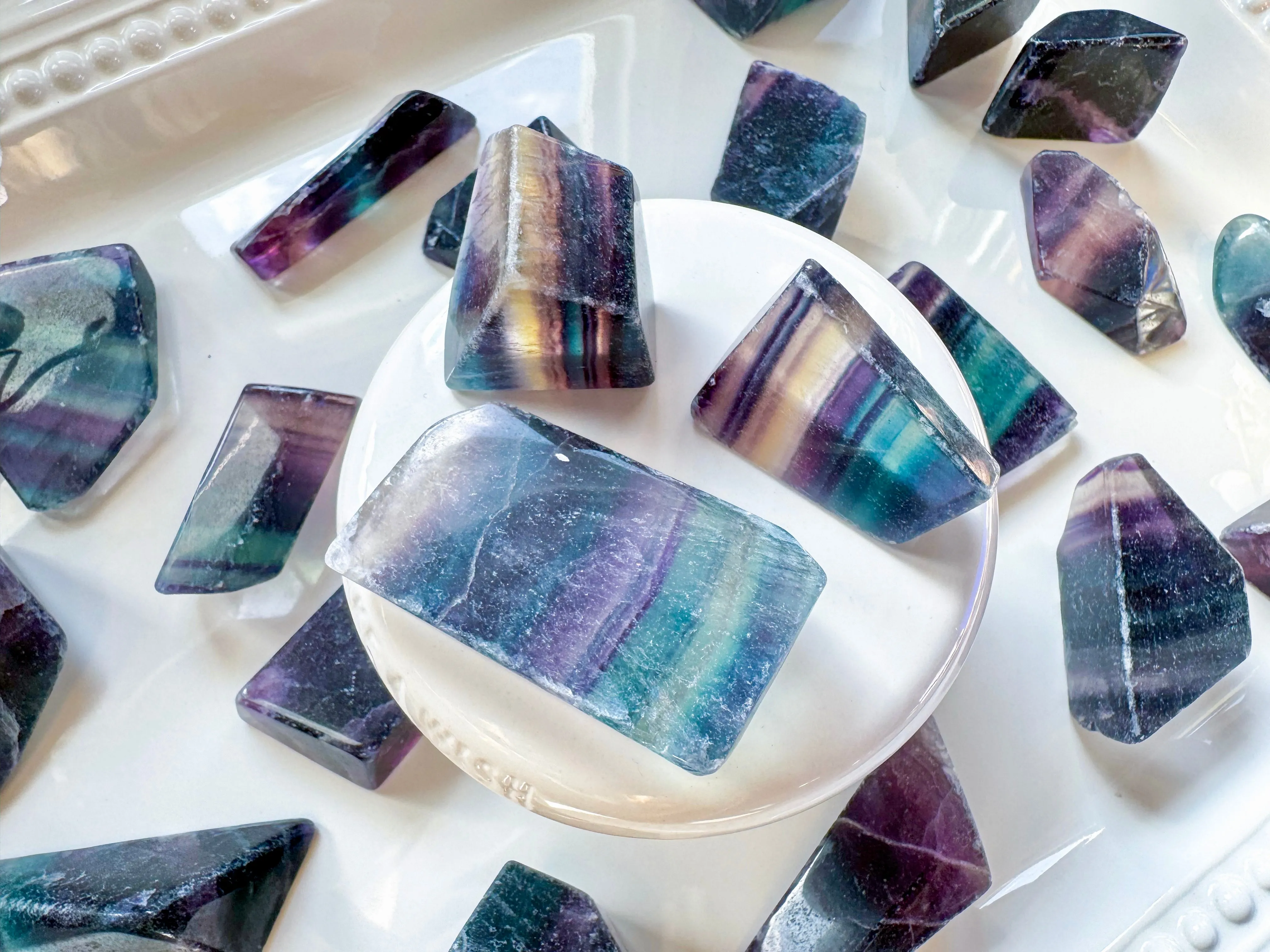 Rainbow Fluorite Pieces