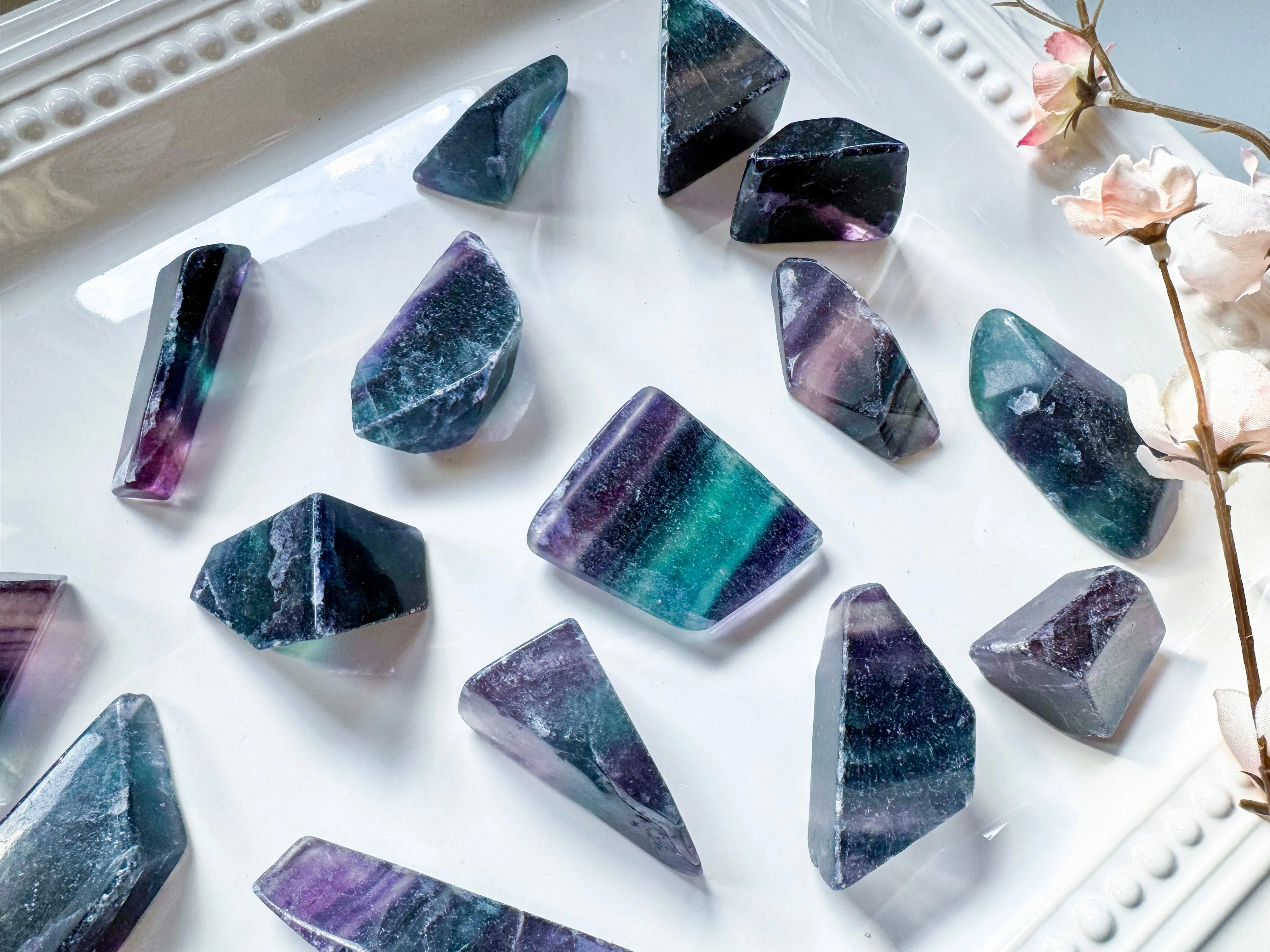 Rainbow Fluorite Pieces