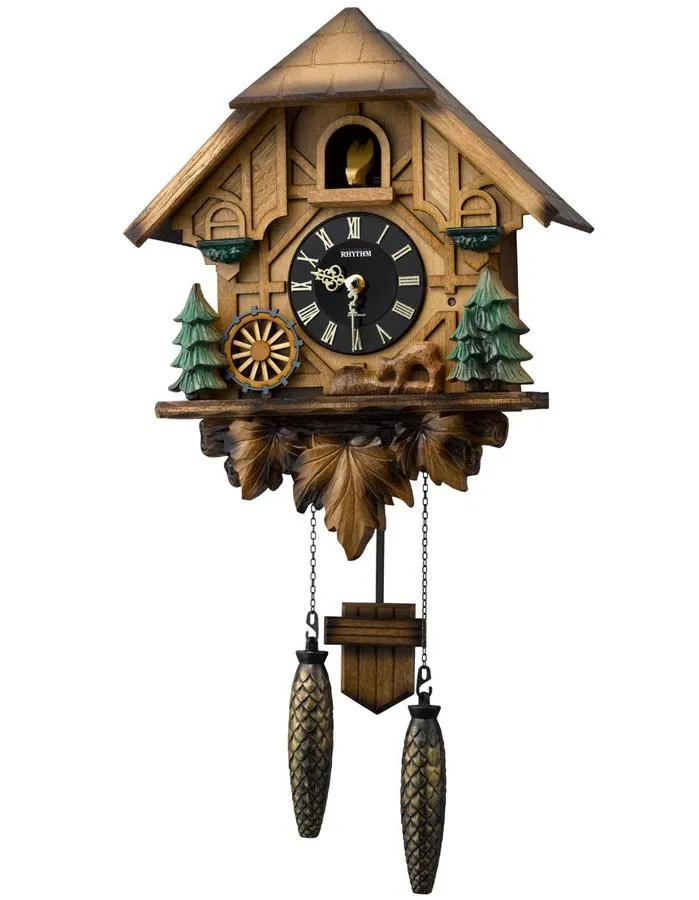 Rhythm Aleman Cuckoo Clock - Black Forest - Music Box - Pendulum