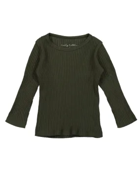 Ribbed Long Sleeve Tee – Moss