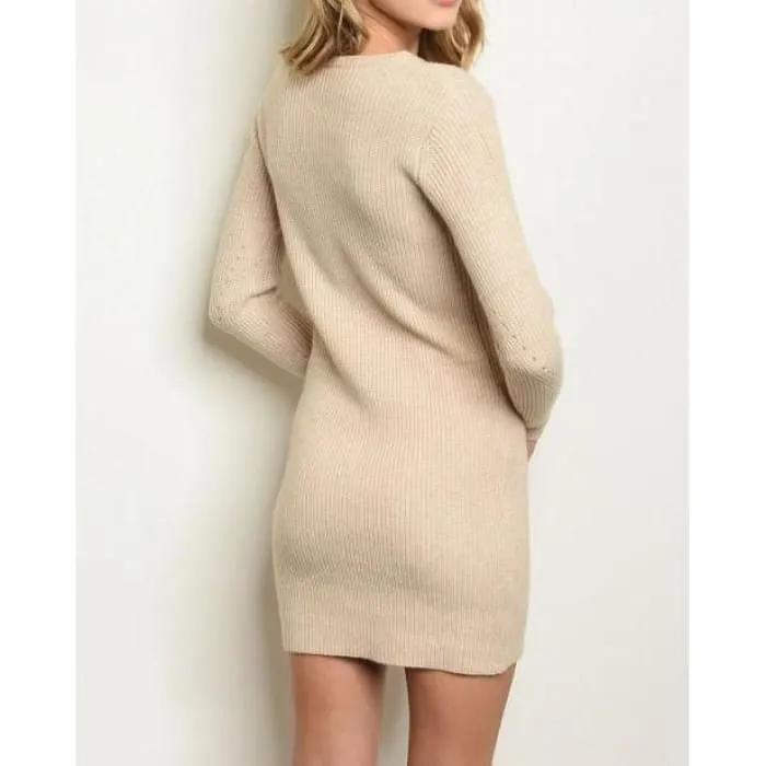 Ribbed Sweaterdress