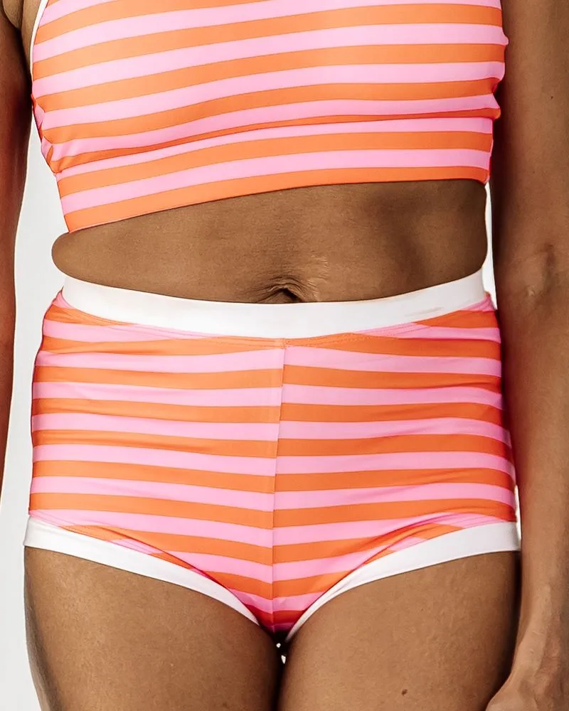 Sherbet Stripe Retro Boy Short